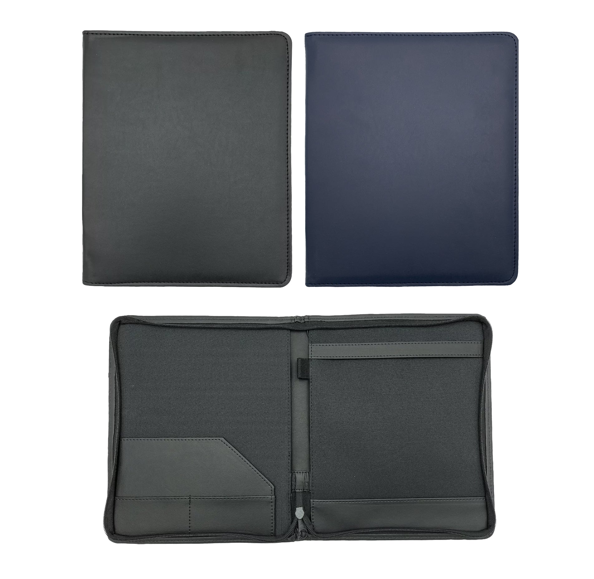 Carpeta ejecutiva tamaño carta en curpiel, con cierre perimetral, portablock, porta pluma y doble tarjetero. Material exterior de imitación piel y forro interior de poliéster. Medidas de 24 x 30 cm con capacidad para 50 hojas tamaño carta. Ideal para personalización con grabado en seco, hot stamping, láser o serigrafía. Perfecta para congresos, talleres, diplomados, conferencias y eventos corporativos. Carpeta ejecutiva tamaño carta en curpiel, con cierre perimetral, portablock, porta pluma y doble tarjetero. Material exterior de imitación piel y forro interior de poliéster. Medidas de 24 x 30 cm con capacidad para 50 hojas tamaño carta. Ideal para personalización con grabado en seco, hot stamping, láser o serigrafía. Perfecta para congresos, talleres, diplomados, conferencias y eventos corporativos.